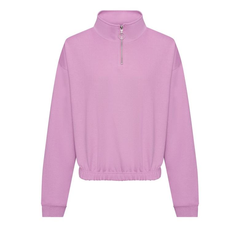 Women's cropped ¼-zip sweat Lavender