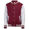 Varsity jacket Burgundy/Heather Grey