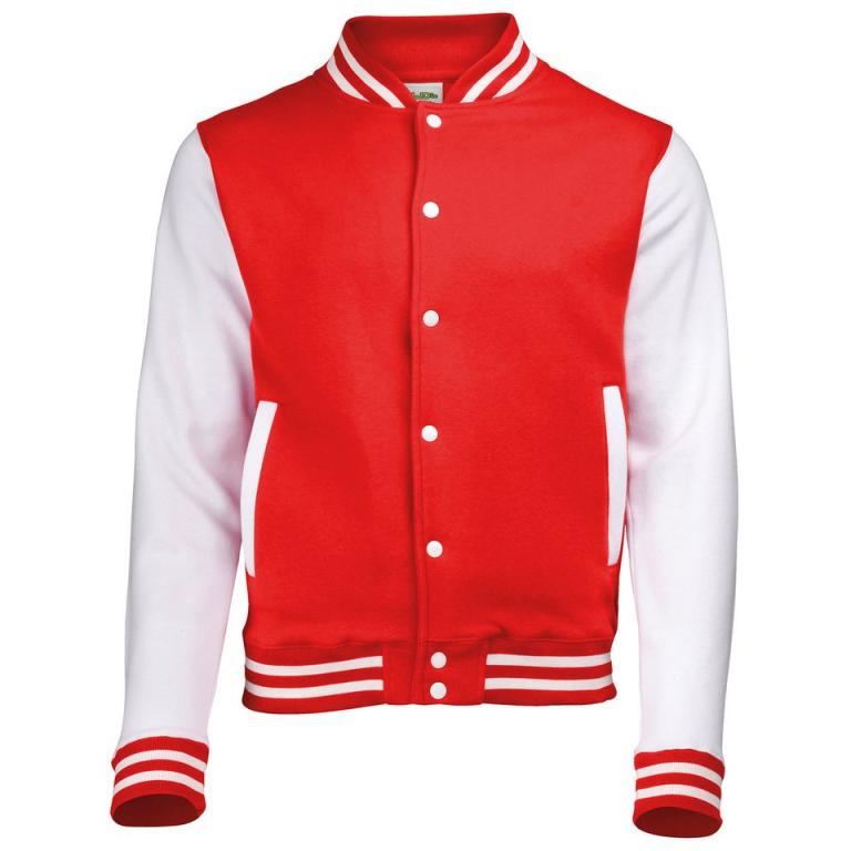 Varsity jacket Fire Red/White