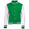 Varsity jacket Kelly Green/White