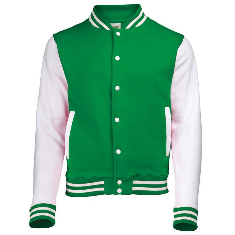 Varsity jacket Kelly Green/White