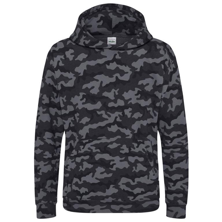 Kids camo hoodie Black Camo