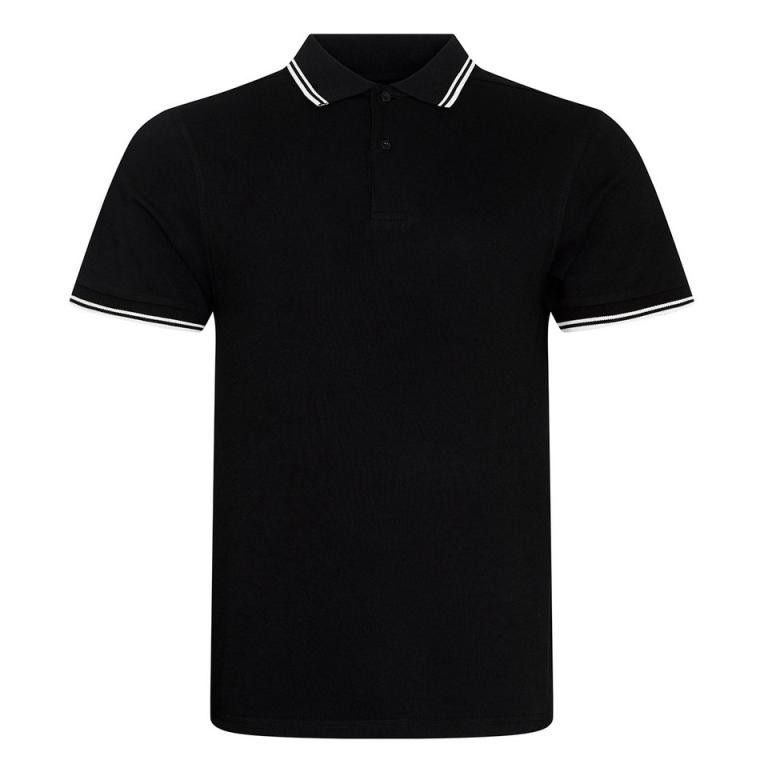 Stretch tipped polo Black/White