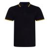 Stretch tipped polo Black/Yellow