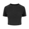 Women's triblend cropped T Heather Black