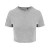 Women's triblend cropped T Heather Grey