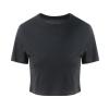 Women's triblend cropped T Solid Black