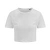 Women's triblend cropped T Solid White