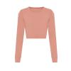 Women's long sleeve cropped T Dusty Pink