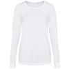 Women's triblend T long sleeve Solid White