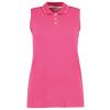 Women's Gamegear® proactive sleeveless polo (classic fit) Raspberry/White