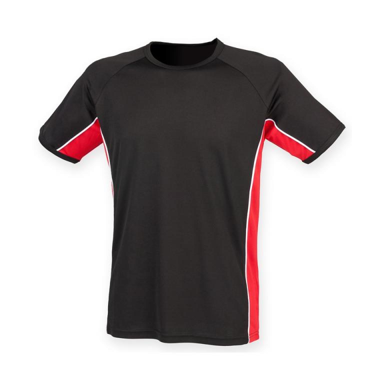 Kids performance panel t-shirt Black/Red/White