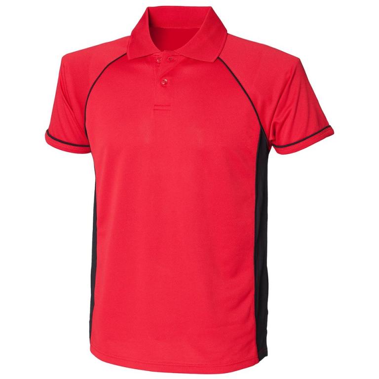 Panel performance polo Red/Black/Black