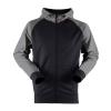 Panelled sports hoodie Black/Gun Metal Grey/White