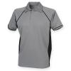 Piped performance polo Gunmetal Grey/Black/Black