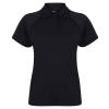 Women's piped performance polo Navy/Navy