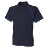 Kids piped performance polo Navy/Royal/Royal