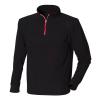 ¼ zip long sleeve fleece piped Black/Red/White