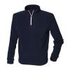 ¼ zip long sleeve fleece piped Navy/White/Red