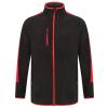 Unisex microfleece jacket  Black/Red