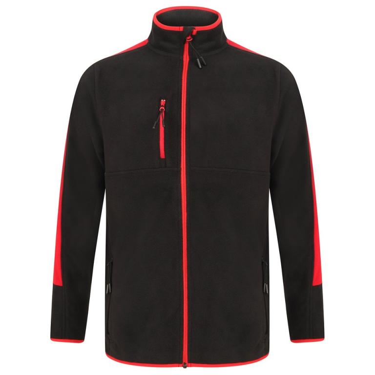 Unisex microfleece jacket  Black/Red