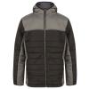 Hooded contrast padded jacket  Black/Gunmetal Grey