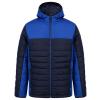 Hooded contrast padded jacket  Navy/Royal