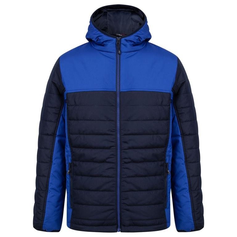 Hooded contrast padded jacket  Navy/Royal