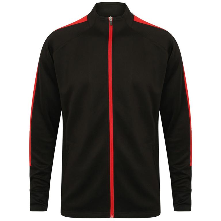 Knitted tracksuit top Black/Red