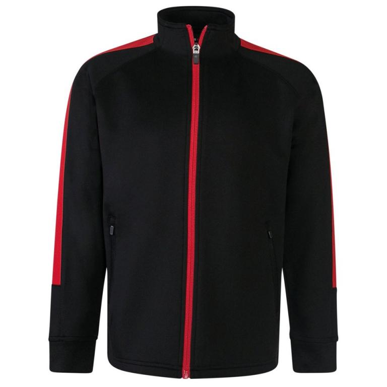 Kids knitted tracksuit top Black/Red