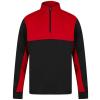 ¼-Tracksuit top Black/Red