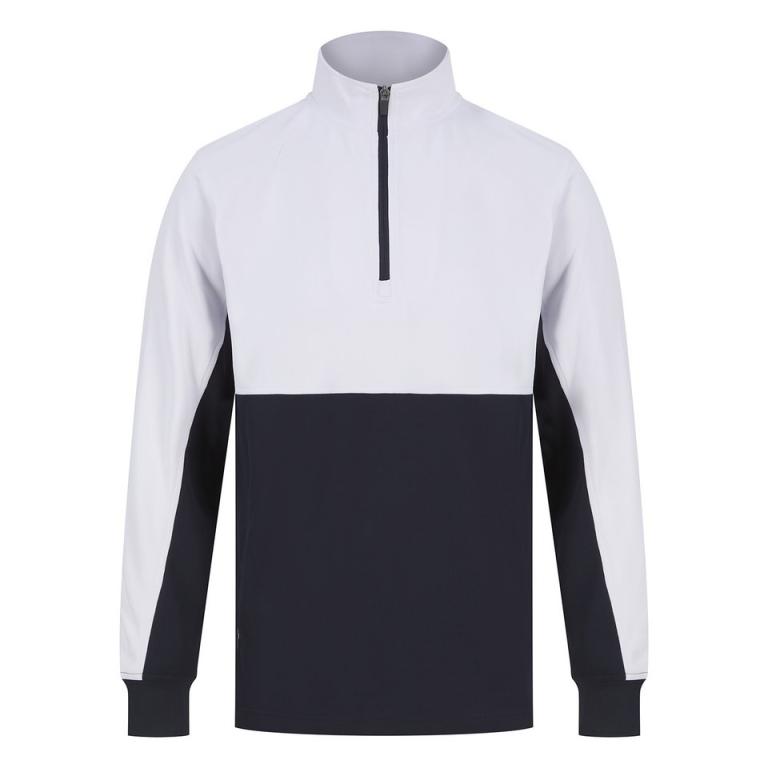 ¼-Tracksuit top Navy/White