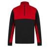 Kids ¼-tracksuit top Black/Red