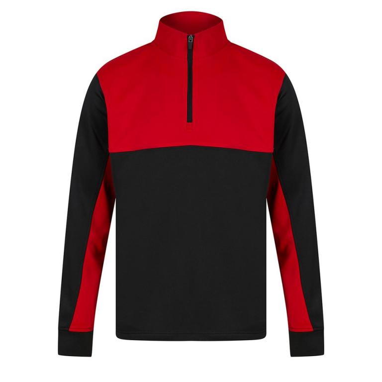 Kids ¼-tracksuit top Black/Red