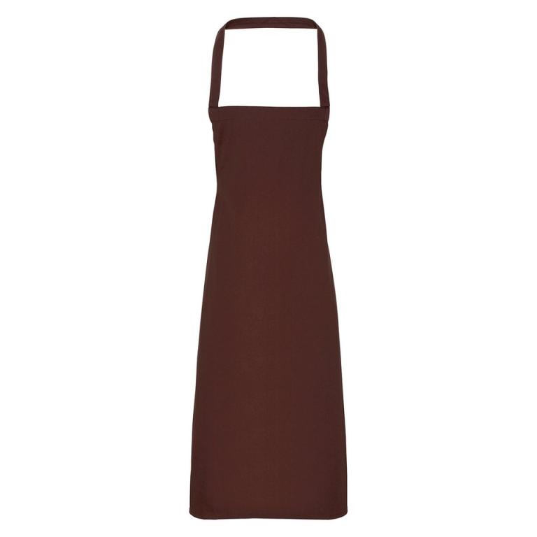 100% Organic Cotton Bib Apron Brown