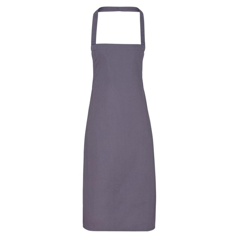 100% Organic Cotton Bib Apron Dark Grey