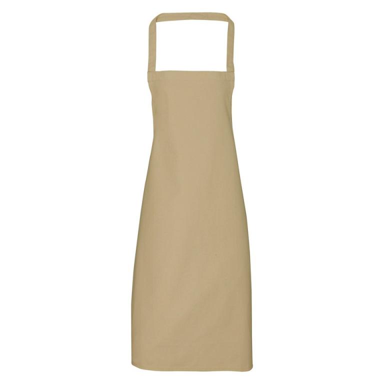 100% Organic Cotton Bib Apron Khaki