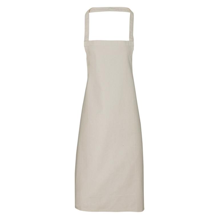 100% Organic Cotton Bib Apron Natural