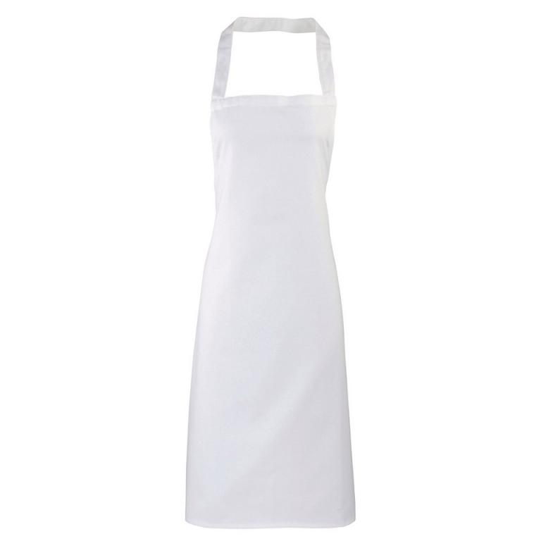 100% Organic Cotton Bib Apron White