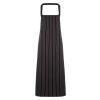 Striped bib apron Black/Grey