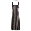 Striped bib apron Black/White