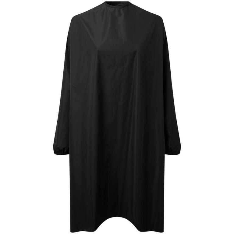 Long sleeve waterproof salon gown Black