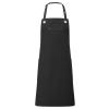 ‘Barley’ Contrast Stitch Bib Apron Black/Charcoal