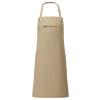 ‘Barley’ Contrast Stitch Bib Apron Khaki/Brown