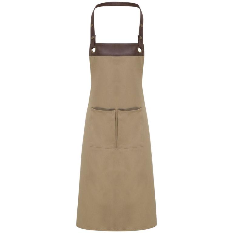 Espresso bib apron Khaki/Brown