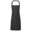 Jeans stitch bib apron Black Denim