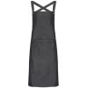 Cross back 'barista' bib apron Black Denim