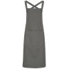 Cross back 'barista' bib apron Dark Grey