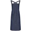 Cross back 'barista' bib apron Indigo Denim