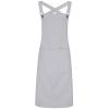 Cross back 'barista' bib apron Silver